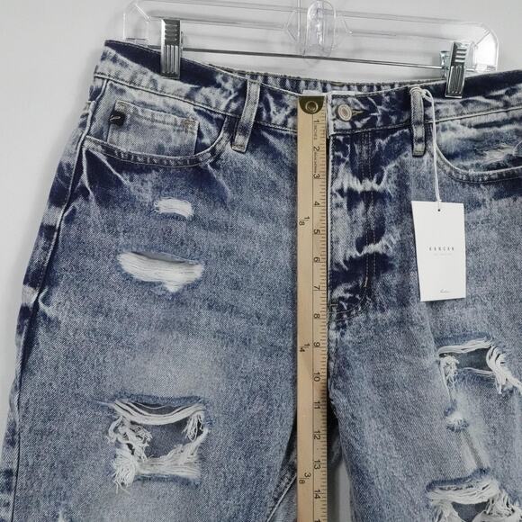 KanCan Jeans Womens 11 29 Blue Distressed High Rise Ankle Skinny Raw Hem Denim - Picture 10 of 15